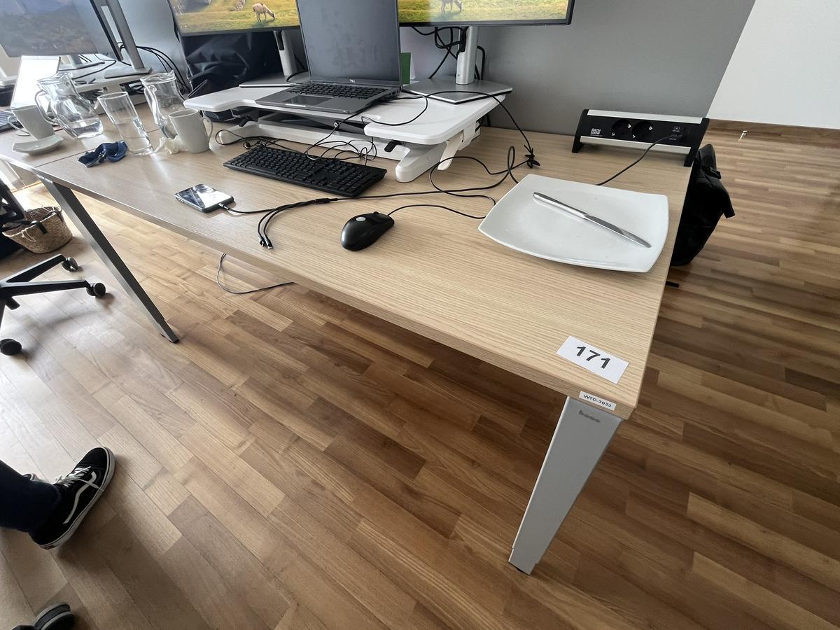 BENE Schreibtisch mit R&uuml;ckwand 160 x 80 cm