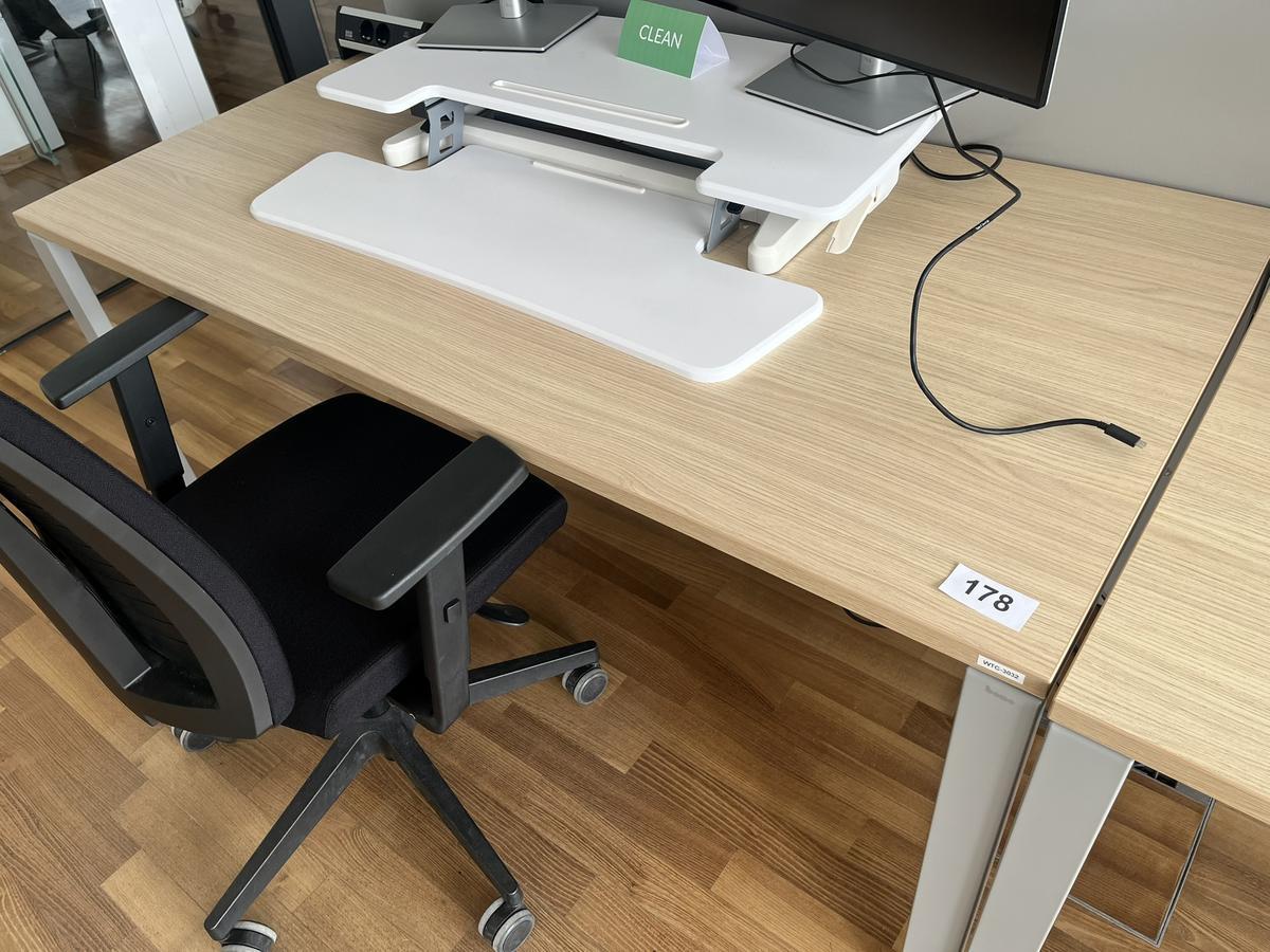 BENE Schreibtisch ohne R&uuml;ckwand 160 x 80 cm