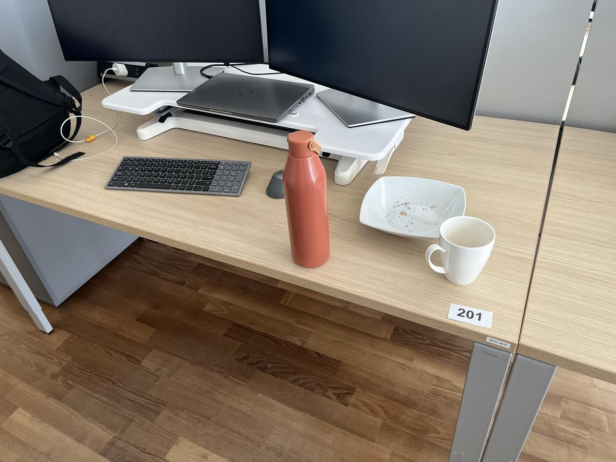 BENE Schreibtisch mit R&uuml;ckwand 160 x 80 cm