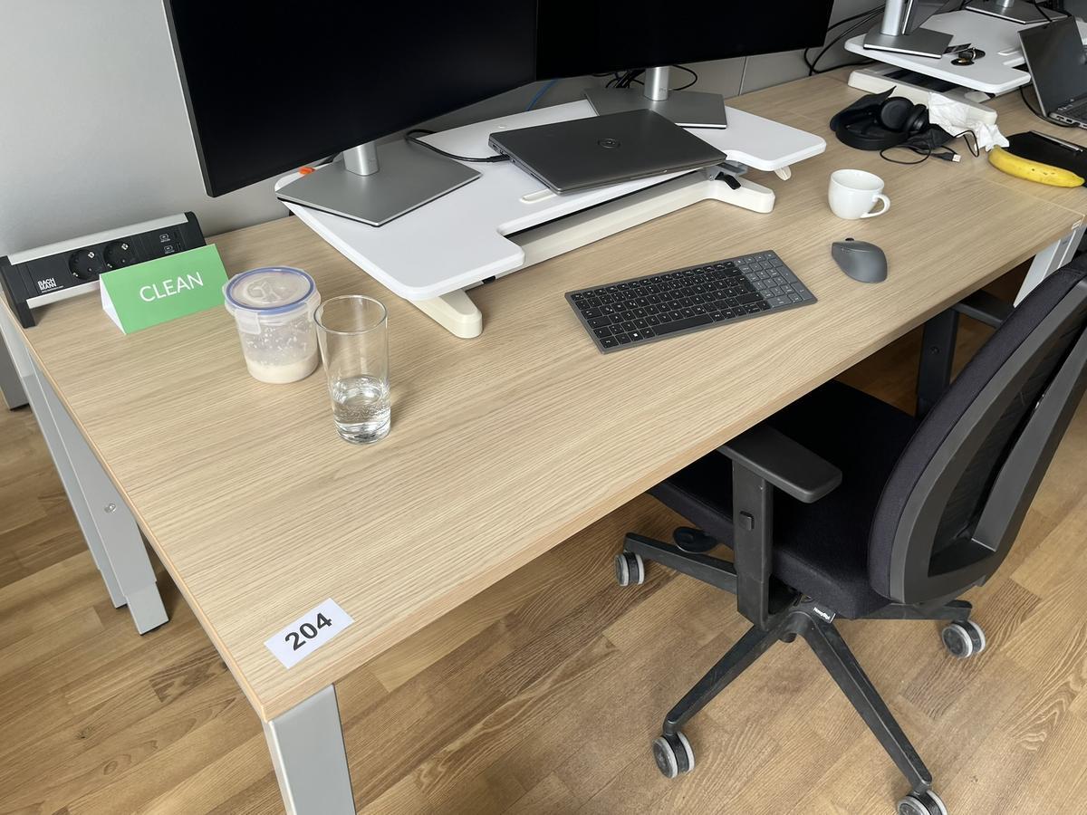 BENE Schreibtisch ohne R&uuml;ckwand 160 x 80 cm