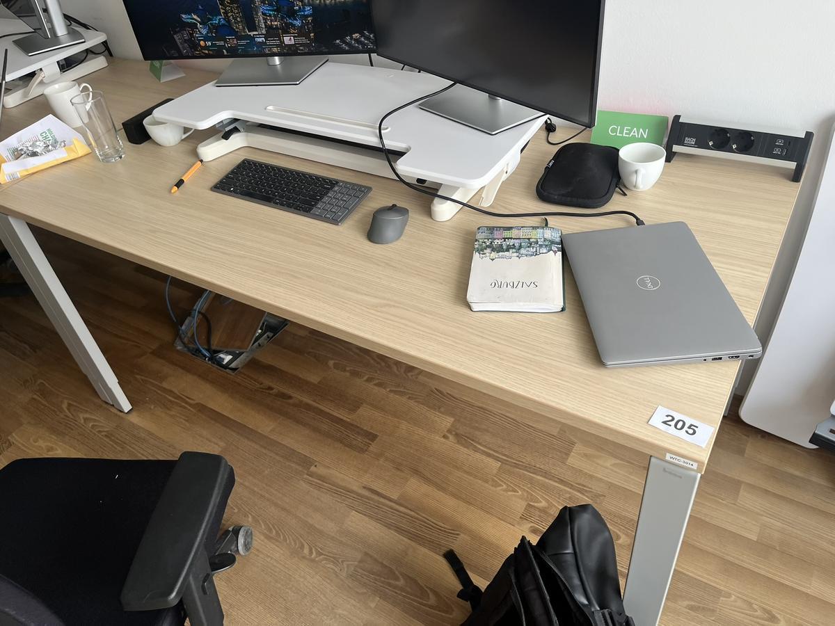 BENE Schreibtisch ohne R&uuml;ckwand 160 x 80 cm