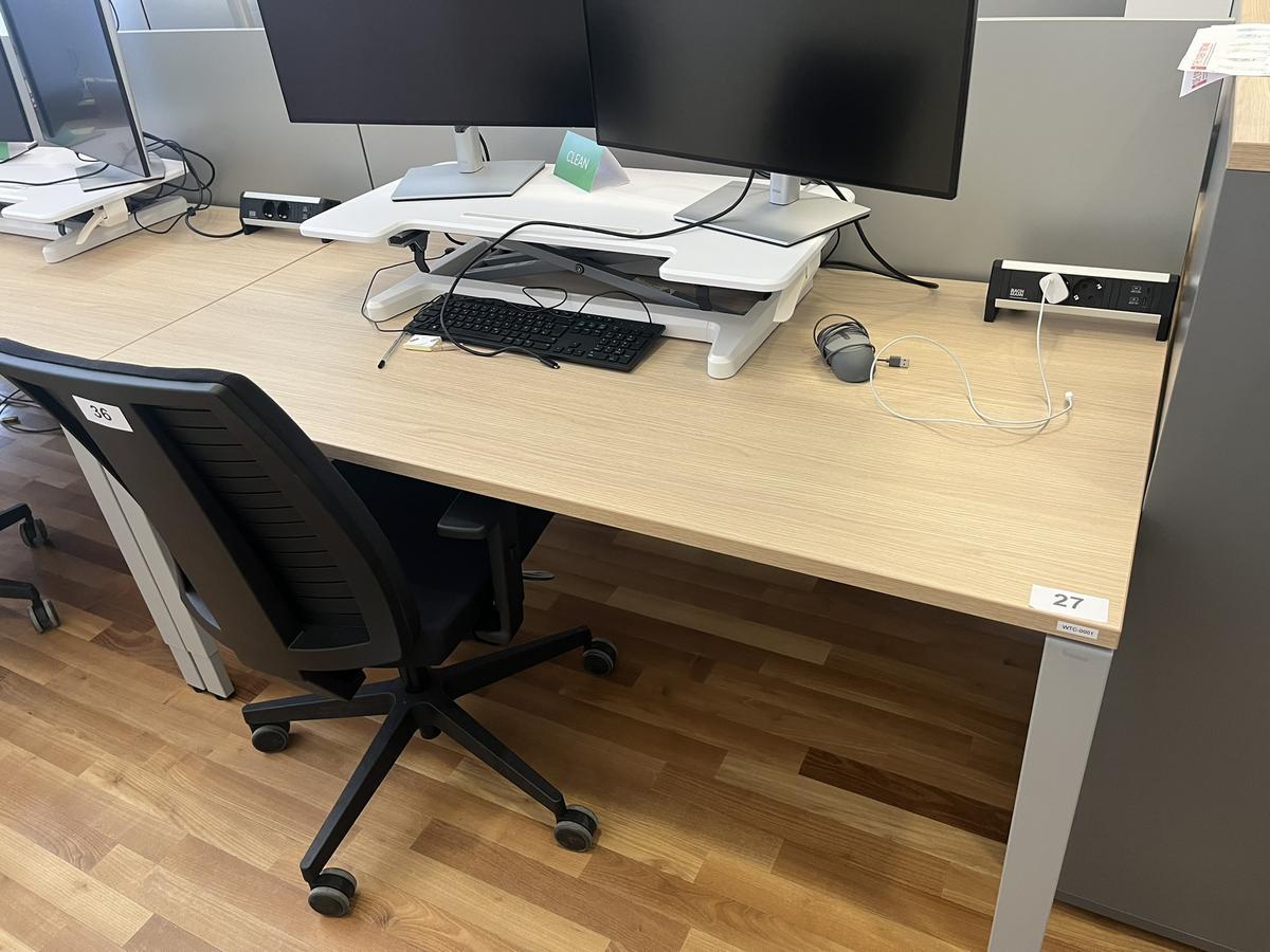 BENE Schreibtisch mit R&uuml;ckwand 160 x 80 cm