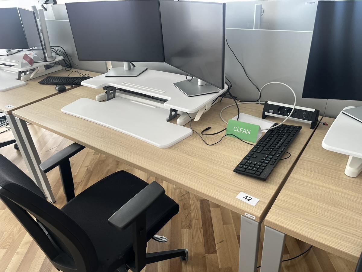 BENE Schreibtisch mit R&uuml;ckwand 160 x 80 cm