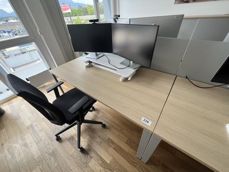 BENE Schreibtisch mit R�ckwand 160 x 80 cm