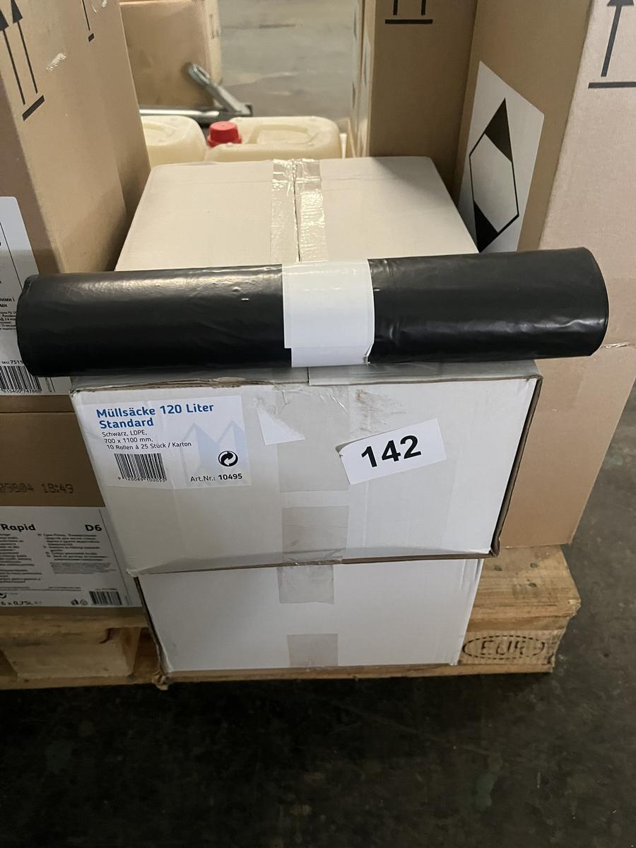 500 St&uuml;ck M&uuml;lls&auml;cke schwarz 120 Liter 700/1100 mm = 2 Karton