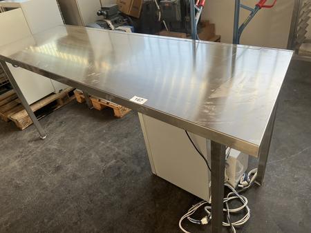 Edelstahlarbeitstisch 210-218/70/94 cm