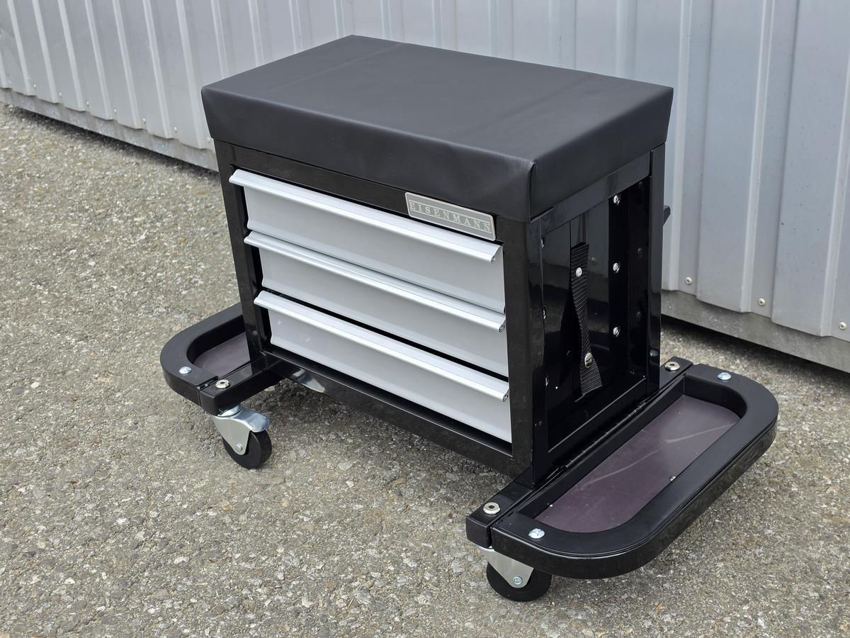 Werkstatthocker mit Laden und Rollen � Silber/Schwarz?d=2026-05-06 20:32:25