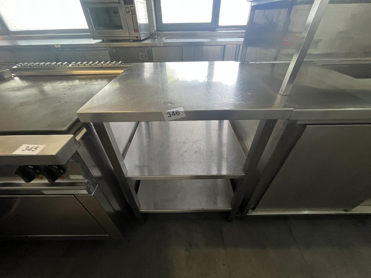 Edelstahlmodul ca. 70 x 70 x 90 cm mit zwei Fachebenen