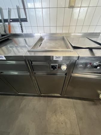 Elektrogrillplatte ca. 43 x 70 90 cm, 380 V in Edelstahl