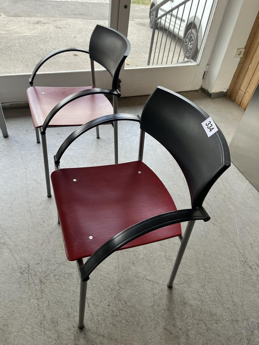 4 Stk. stapelbare Besprechungsst&uuml;hle Holz-Kunststoff