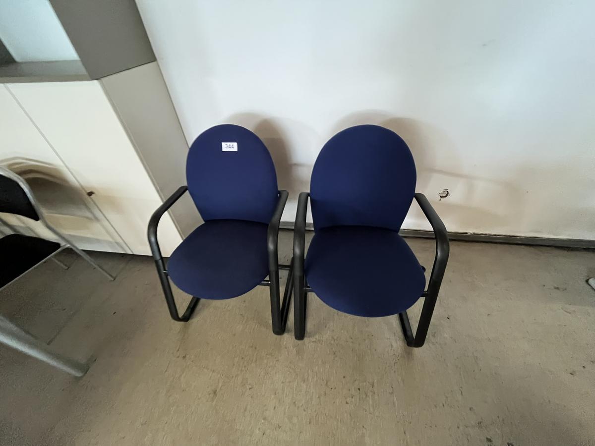 2 Stk. Besprechungsst&uuml;hle dunkelblau-schwarz