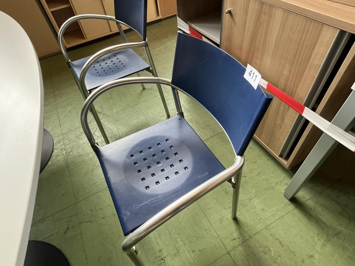 5 Stk.Besprechungsst&uuml;hle blau in Kunststoff