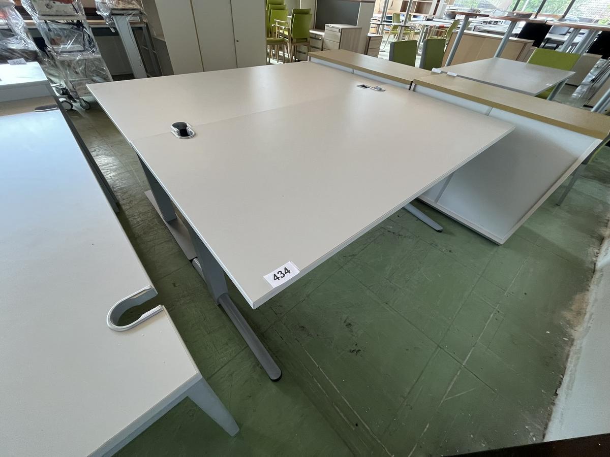 Schreibtisch ca. 160x80 cm h&ouml;henverstellbar grau
