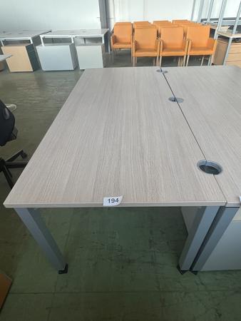 OKA Schreibtischmodul ca.180 x 80 cm, Rahmen Silber
