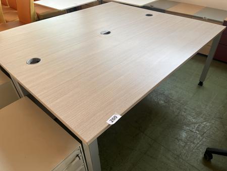 OKA Schreibtischmodul ca.180 x 80 cm, Rahmen Silber