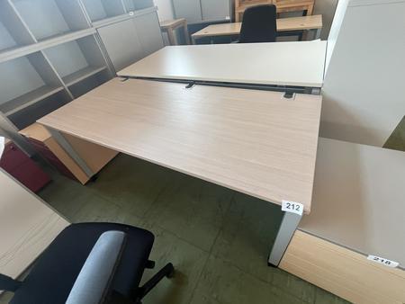 OKA Schreibtischmodul ca.180 x 80 cm, Rahmen Silber