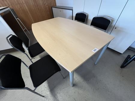 Besprechungstischgruppe 160 x  80 x 100 cm mit 4 Besprechungsst�hlen