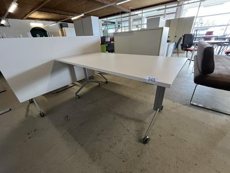 Neud�rfler Seminartisch mit Rollen/klappbar wei�-silber ca. 160 x 80 cm