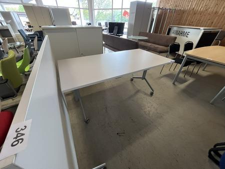 Neud�rfler Seminartisch mit Rollen/klappbar wei�-silber ca. 160 x 80 cm