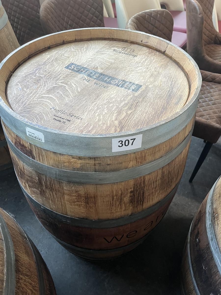 Scheiblhofer Weinfass-Bartisch in Holz