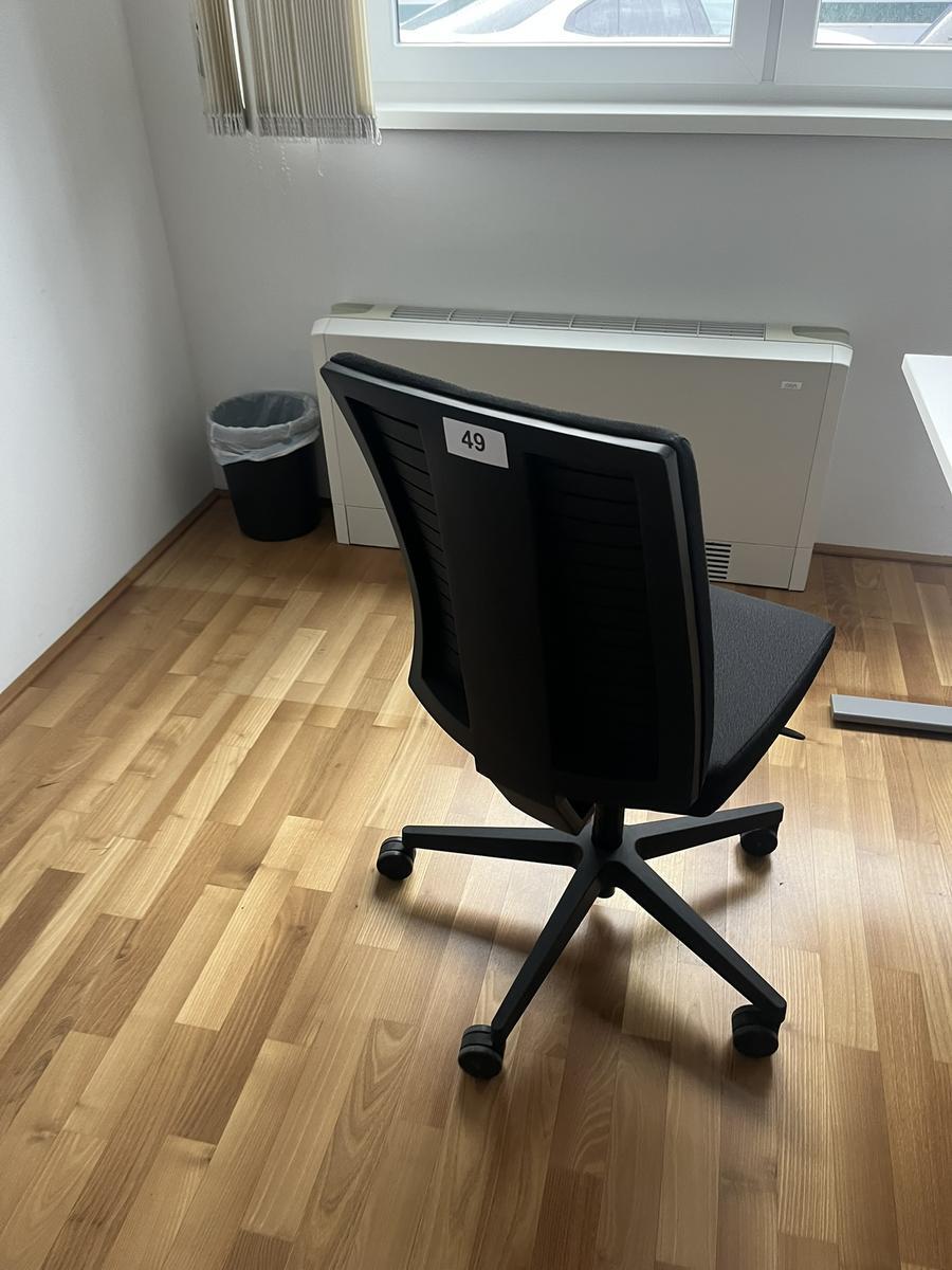 Drehstuhl ohne Armlehne Stoff schwarz