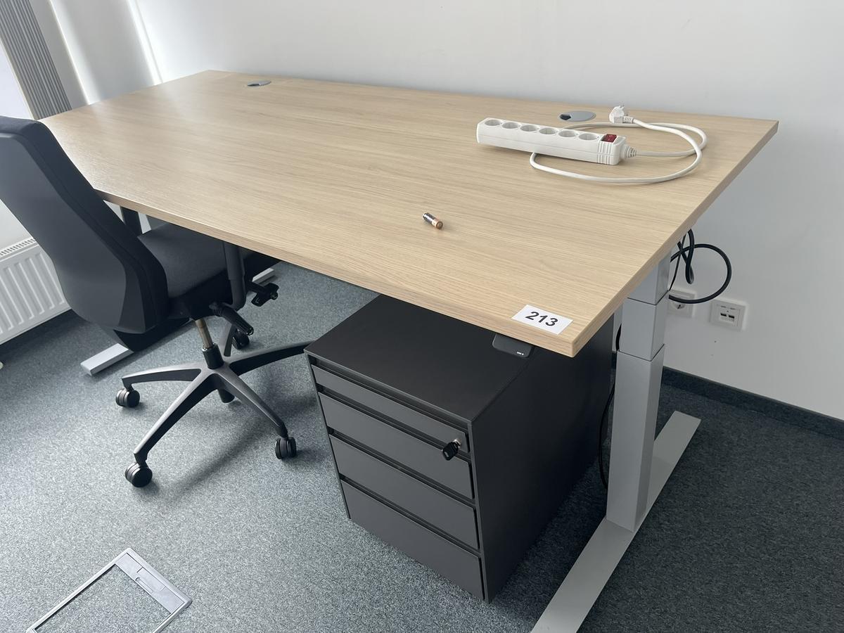 BENE Schreibtischmodul ca. 200x90 cm Eiche