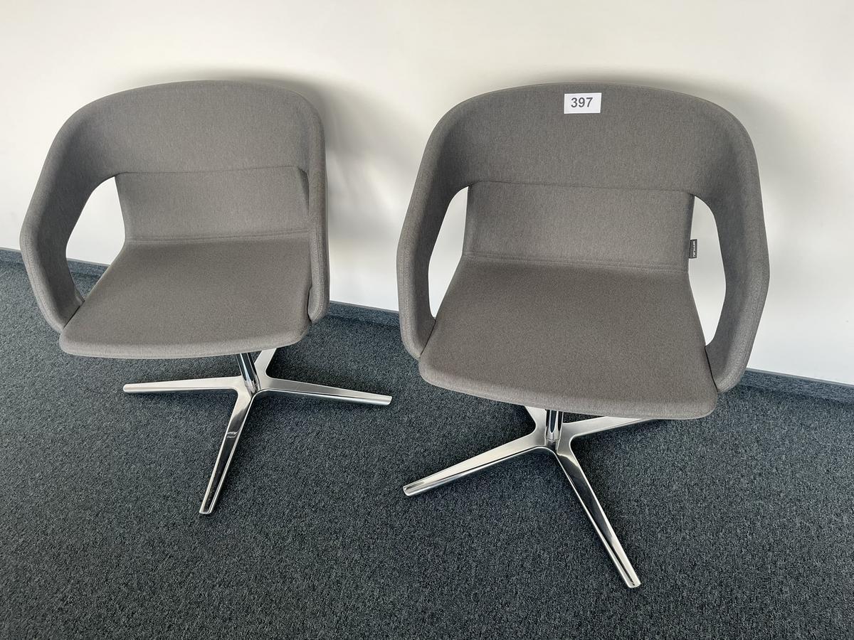 2 St&uuml;ck Wilkhahn Besucherst&uuml;hle grau drehbar