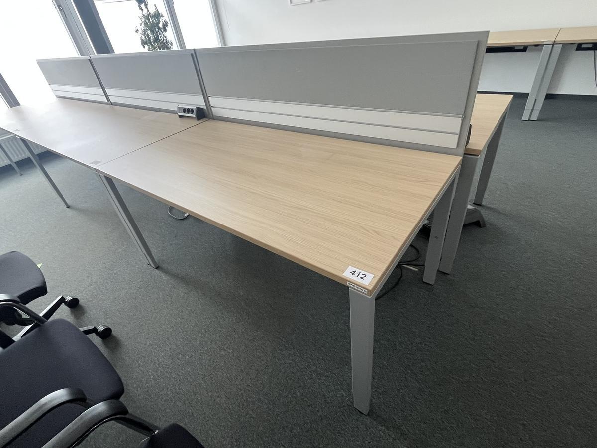 Schreibtischmodul BENE 160x80 cm mit R&uuml;ckwand