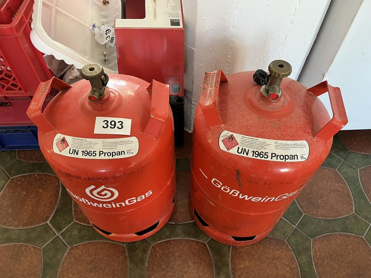 2 Stk. Gasflaschen, 2 x 11 kg