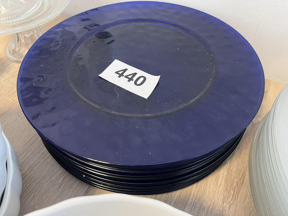 ca. 9 Stk. Glasteller DM 30 cm