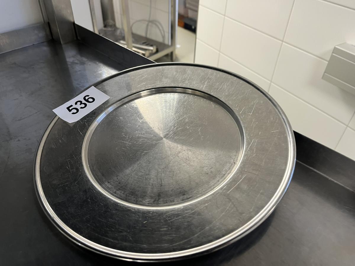 ca. 27 Stk.  Servierteller DM 30 cm Edelstahl