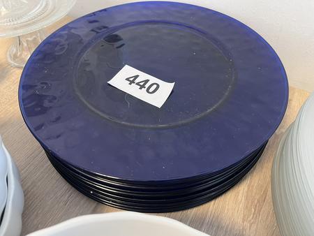 ca. 9 Stk. Glasteller DM 30 cm