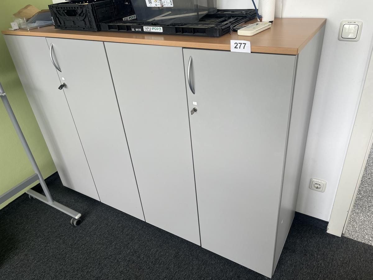 HALI Aktenschrank ca. 160 x 110 cm, Buche/Silber, 4fl&uuml;gelig