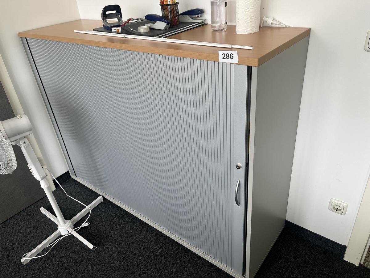 HALI Aktenschrank mit Rollot&uuml;re ca. 160 x 110 cm, Buche/Silber, 3 Ordnerh&ouml;hen?d=2026-05-28 13:43:07