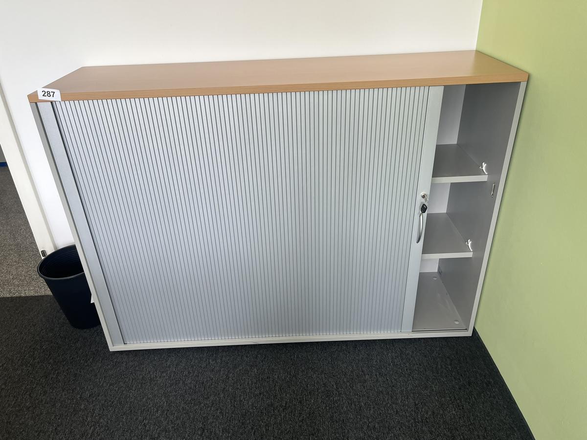 HALI Aktenschrank mit Rollot&uuml;re ca. 160 x 110 cm, Buche/Silber, 3 Ordnerh&ouml;hen?d=2026-05-28 14:44:52