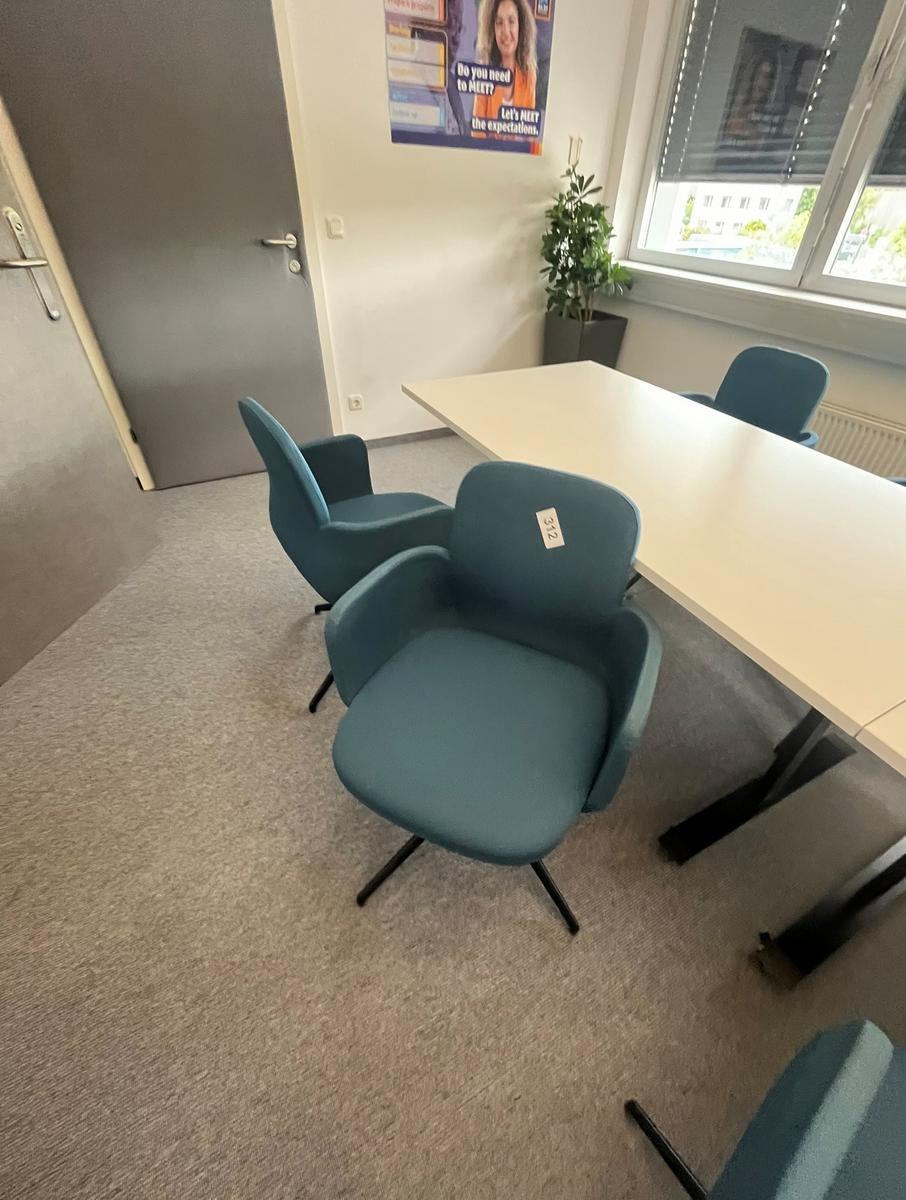 8 Stk. Designerst&uuml;hle drehbar blau