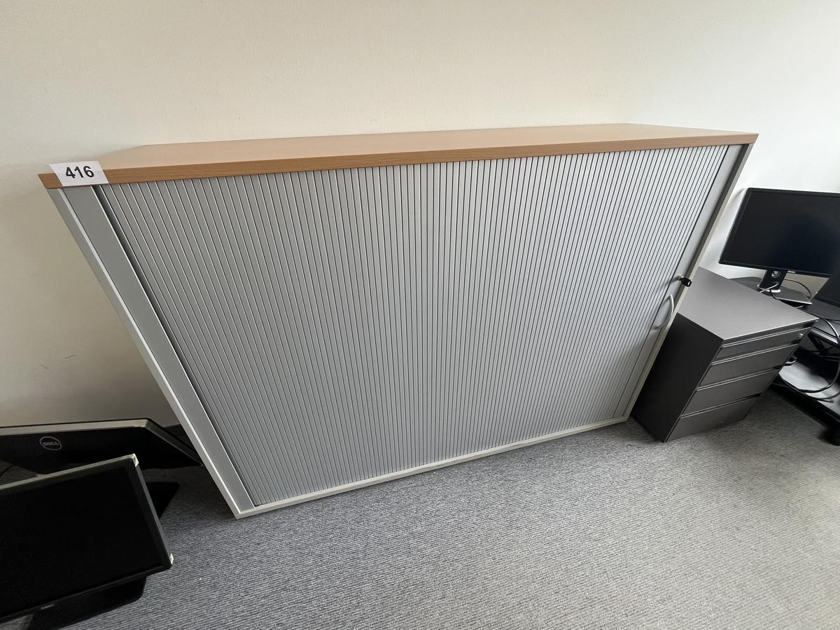 HALI Aktenschrank mit Rollot&uuml;re ca. 160 x 110 cm, Buche/Silber, 3 Ordnerh&ouml;hen?d=2026-05-28 13:43:09