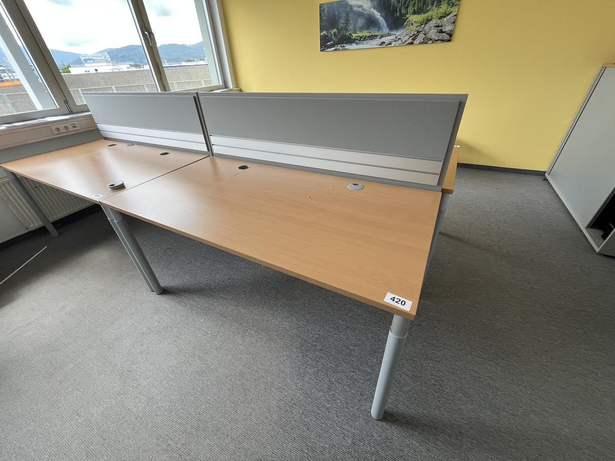 HALI Schreibtisch mit R&uuml;ckwand 160 x 80 cm