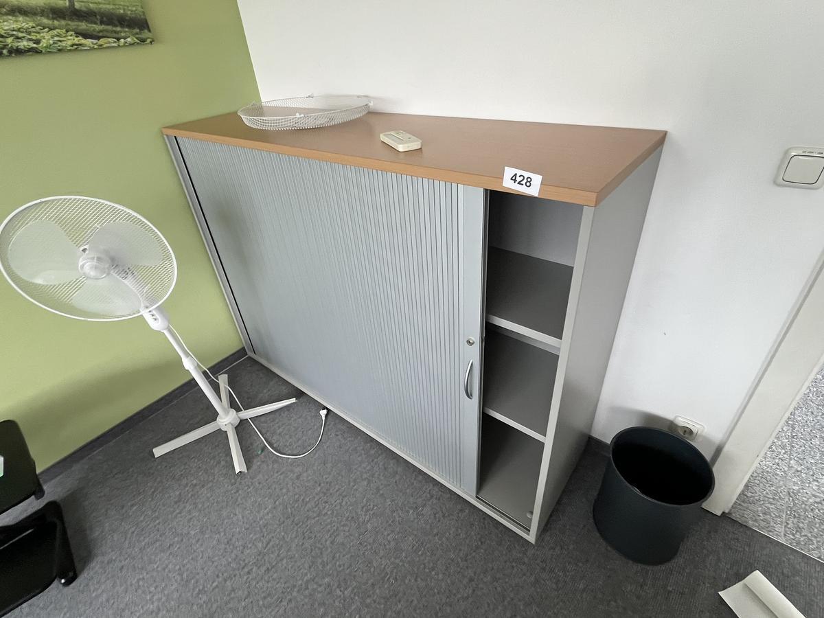 HALI Aktenschrank mit Rollot&uuml;re ca. 160 x 110 cm, Buche/Silber, 3 Ordnerh&ouml;hen?d=2026-05-28 13:43:27
