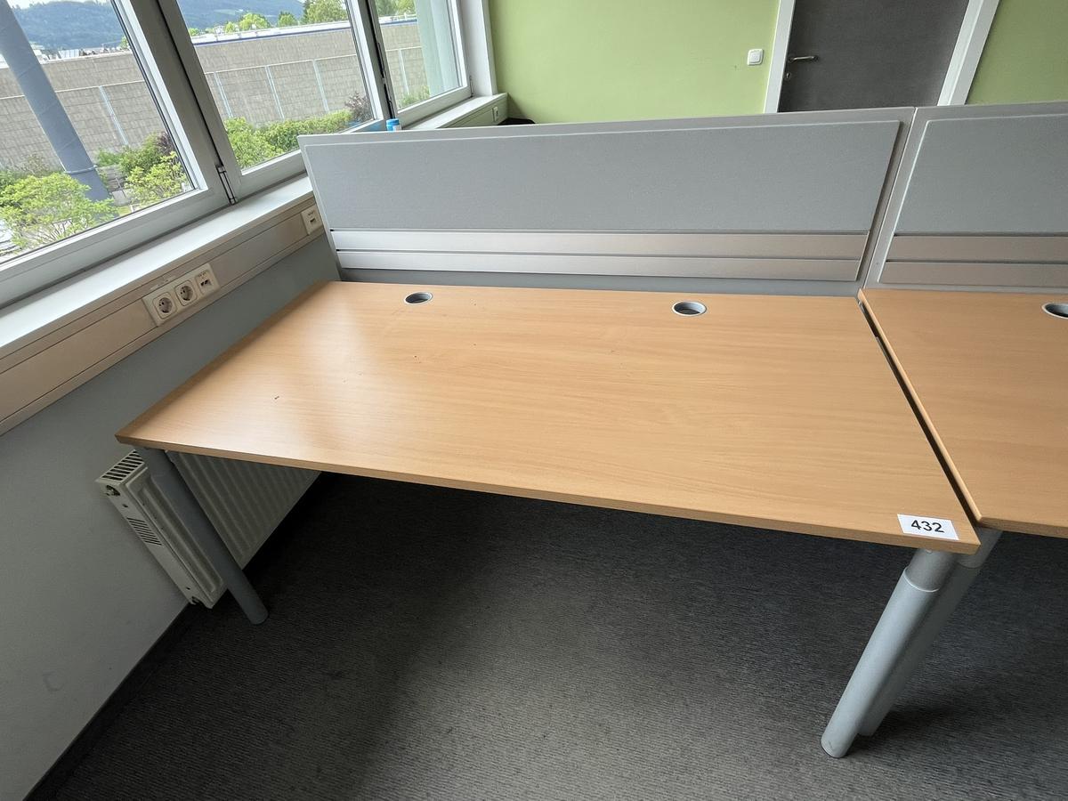 HALI Schreibtisch mit R&uuml;ckwand 160 x 80 cm