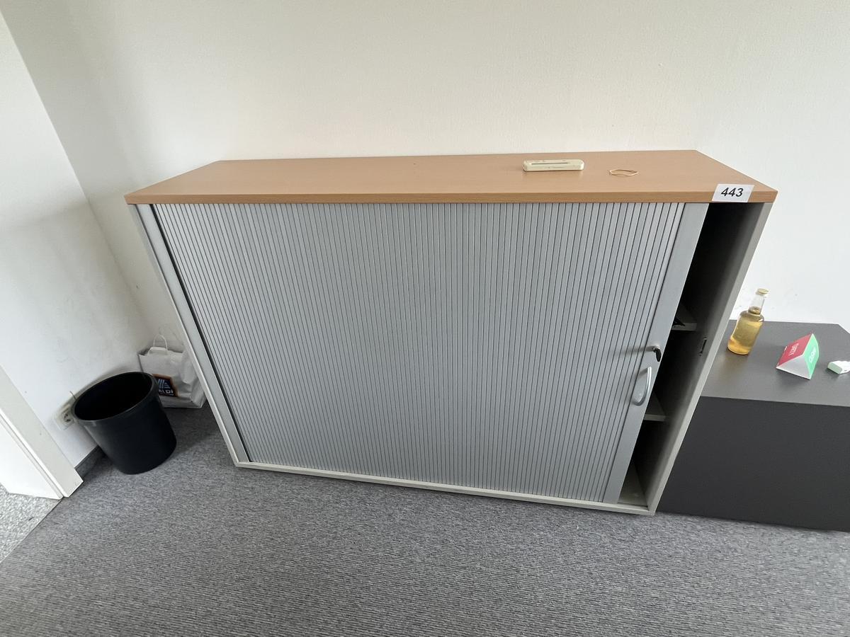 HALI Aktenschrank mit Rollot&uuml;re ca. 160 x 110 cm, Buche/Silber, 3 Ordnerh&ouml;hen?d=2026-05-28 14:44:56