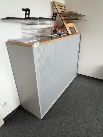 HALI Aktenschrank mit Rollotüre ca. 160 x 110 cm, Buche/Silber, 3 Ordnerhöhen HALI Aktenschrank mit Rollotüre ca. 160 x 110 cm, Buche/Silber, 3 Ordnerhöhen