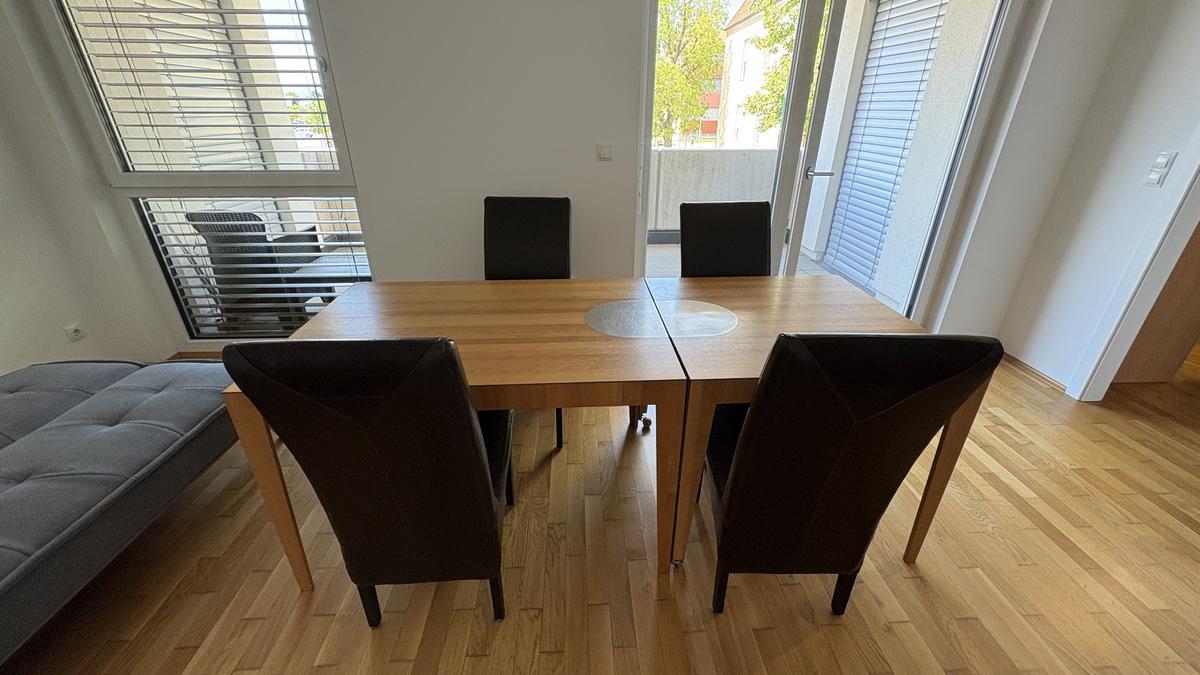 2-teiliger Esstisch ca. 120Lx85Bx75Hcm, 85Lx85Bx75Hcm, Holz