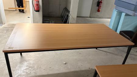 Besprechungstisch ca. 200Lx100Bx75Hcm, Holz-Metall