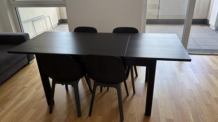 Tisch ca. 190Lx80Bx74Hcm, Holz, schwarz