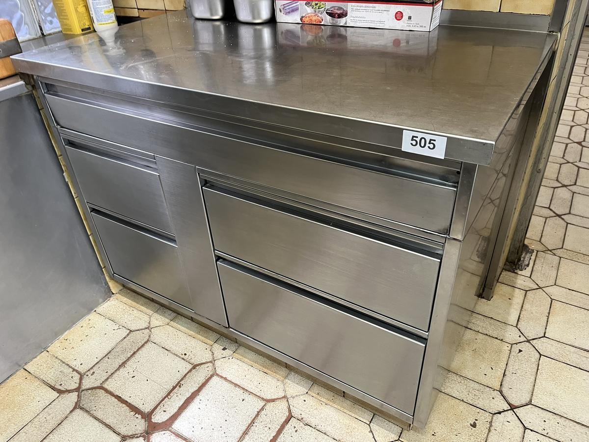 Edelstahlmodul mit Panierlade 