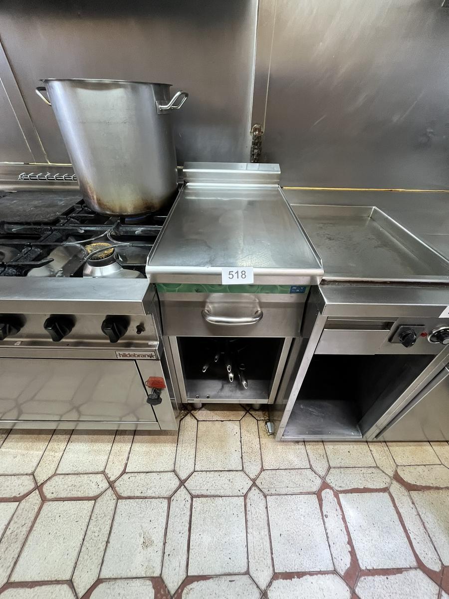 MAY WAY Ladenbauelement mit Auszugslade ca. 70/40/90 cm Edelstahl