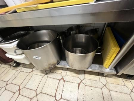 4 St�ck Gastro Kocht�pfe ca. 47/40 , 34/30 usw.