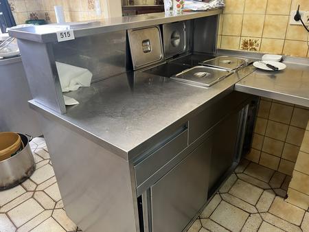 W�rmeschrankmodul mit Ausgabepult,Wasserbad 4 x GN,Unterteil beidseitig mit Schiebet�ren,Steuerungsmodul
