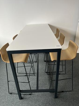 Stehtischmodul 180x70x105 cm mit 6 Stühlen Stehtischmodul 180x70x105 cm mit 6 Stühlen